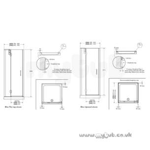 Bliss Shower Enclosures -  Armitage Shanks Bliss L9174 1200mm Right Hand Alcove Enc Clr/slv