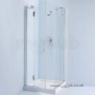 Bliss Shower Enclosures -  Armitage Shanks Bliss L9164 800mm Side Panel Clr/slv