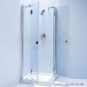 Bliss Shower Enclosures -  Armitage Shanks Bliss L8906 800mm Cnr Enc Left Hand And F/pnl Cl