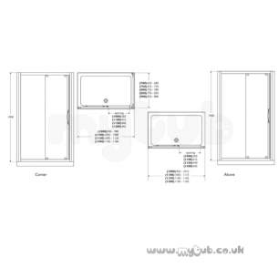 Ideal Standard Jado Showering -  Ideal Standard Joy L8276 900mm Side Panel Si/cl