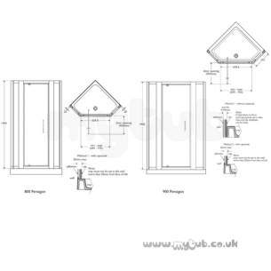 Ideal Standard Jado Showering -  Ideal Standard Joy L8261 700mm Pivot Door Si/cl