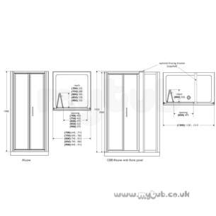 Ideal Standard Jado Showering -  Ideal Standard Joy Infold Door 900mm Silver Clear