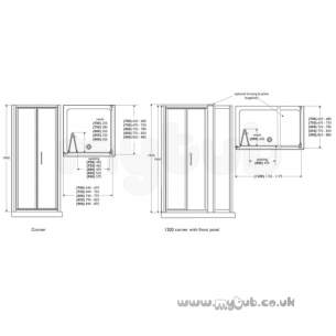 Ideal Standard Jado Showering -  Ideal Standard Joy L8273aa 760mm Side Panel Sl/cl