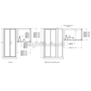 Ideal Standard Jado Showering -  Ideal Standard Joy Infold Door 750mm Silver Clear