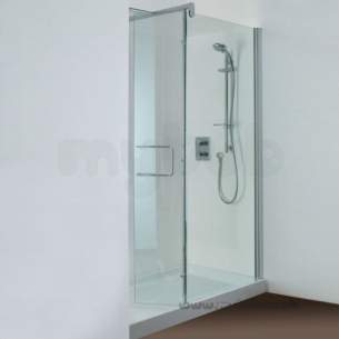 Ideal Standard Acrylic Shower Trays -  Ideal Standard Serenis 90 L8379 1200mm Alcove Enclosure No Del Ch