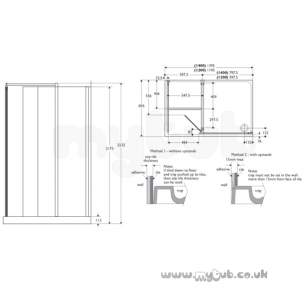 Ideal Standard Acrylic Shower Trays -  Ideal Standard Serenis 90 L8378 1200mm Corner Enclosure N/del Ch