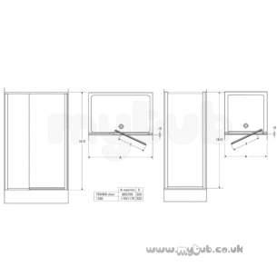 Trevi Shower Enclosures -  Armitage Shanks Tribune L8161 900 Side Panel Mod/p Slv