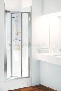 Coram Shower Pods -  Coram Ca8080nw Alcove Shower Pod Chrome Plated Door Only