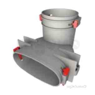 Aidelle Flue Dilution Fans -  75mmx51mm Trans Piece 90 Round To Oval