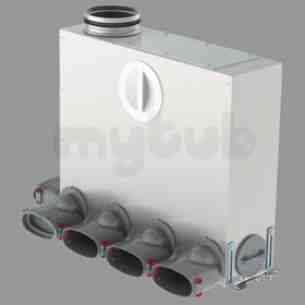 Aidelle Flue Dilution Fans -  5 Port Dist Box 125mm X 51mm Oval Conns