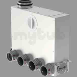 Aidelle Flue Dilution Fans -  5port Dist Box 125mm X 75mm Round Conns