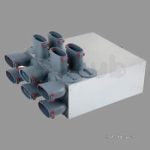 Aidelle Flue Dilution Fans -  Airflow 10port Dist Box 51mm Oval Conns