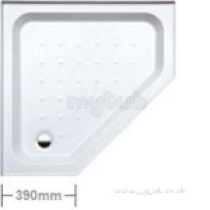 Coram Waterguard Shower Trays -  Coram Pentagon 900 X 900mm W/g Tray O E W