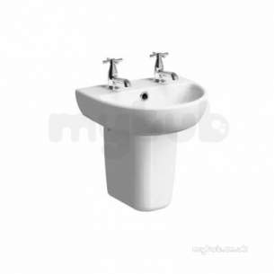 Twyford Mid Market Ware -  Energy Semi Pedestal For Hr Basins White