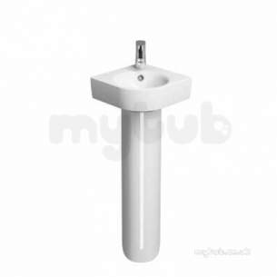 Twyford Mid Market Ware -  E200 Round Corner Hr Basin 320 One Tap Hole White