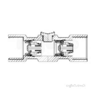 Plasson Gunmetal Valves and Fittings -  1/2 Plasson Dbl Check Vlve 9057 Non Wras