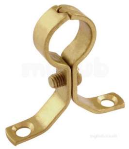 Single Pipe Rings and Backplates M10 -  42mm Brass Screw-on Bracket Each