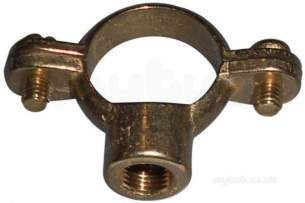 Single Pipe Rings and Backplates M10 -  15mm 1/8 Brass Single Pipe Ring Mr1518