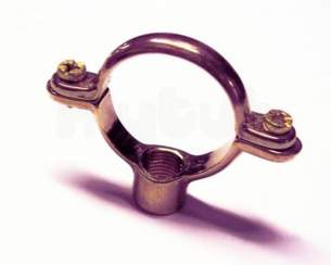 Single Pipe Rings and Backplates M10 -  28mm 1/4 Brass Single Pipe Ring Mrbsp28
