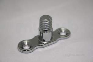 Pipe Brackets Copper brass cp and Plastic -  15-108mm M10 Chrome Plated Backplate M X M Cp