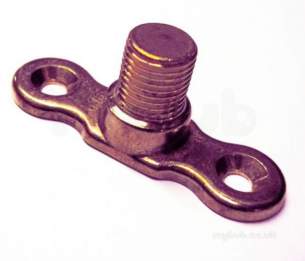 Single Pipe Rings and Backplates M10 -  28/35/42mm 1/4brass Backplate Male