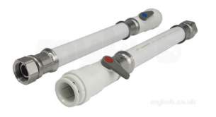 John Guest Speedfit Pipe and Fittings -  S/fit 22mx3/4bsp300mmsv Handlewh/pvchose