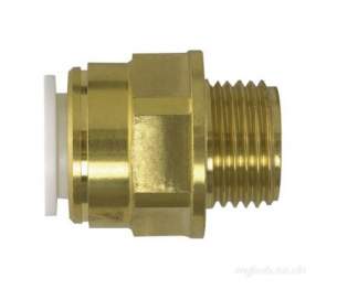 John Guest Speedfit Pipe and Fittings -  Speedfit 22mm X 3/4 Inch Bsp Brass Male Coupler Mw012206n