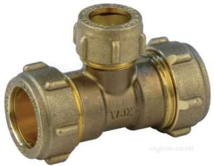 Ibp Conex Compression Fittings -  Conex 601 28mm X 28mm X 22mm Red Tee