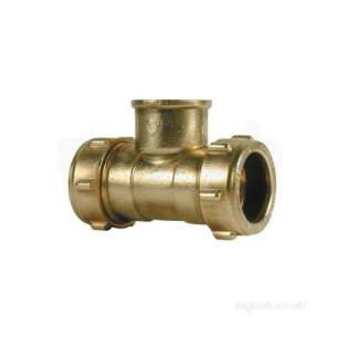 Ibp Conex Compression Fittings -  Conex 617 15mm X 15mm X 1/2 Inch Fi Red Tee