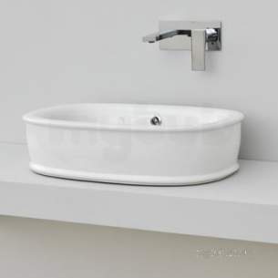 Eastbrook Sanitary Ware -  Enza 650mm Sit On Basin White 95.110