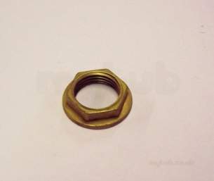 Brass Bushes Sockets and Plugs -  Midbras 1/2 Inch Flanged Brass Backnut