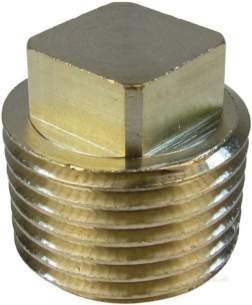 Brass Bushes Sockets and Plugs -  Midbras 1/2 Inch Brass Square Head Plug