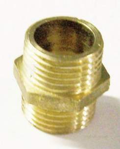 Brass Bushes Sockets and Plugs -  Midbras 1/2 Inch Hexagonal Brass Nipple