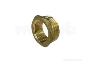 Brass Bushes Sockets and Plugs -  Midbras 1x 3/4 Inch Hex Brass Bush