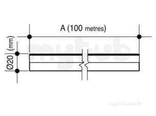 Wavin Blue and Black Large Bore Pipe -  Wavin 20mm Blk Mdpe Pipe 100m 96011100