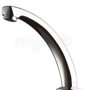 Delabie Brassware -  Delabie Fixed Cast Spout M1/2 Inch L140 H120 Adj Flow Straightener