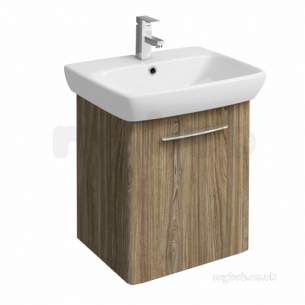 Twyford Mid Market Ware -  E100 Unit For Wb 600mm Grey Ash Wood E10376ga