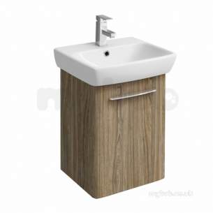Twyford Mid Market Ware -  E100 Unit For Wb 500mm Grey Ash Wood E10374ga