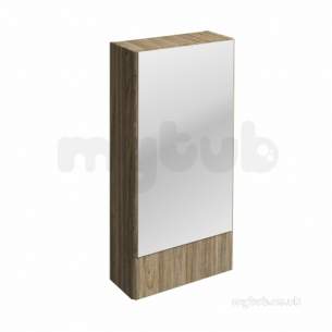 Twyford Mid Market Ware -  E100 Mirror Cabinet 500mm Grey Ash Wood E10071ga