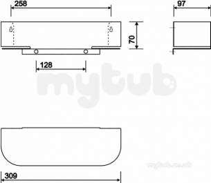 Twyford Mid Market Ware -  E100 Internal Door Storage E10001wh