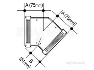 Osma Above Ground Drainage -  9t904b Black Osma Gutter Angle 45deg