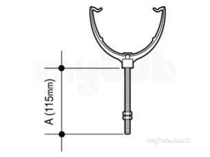 Osma Above Ground Drainage -  9t994b Black Osma Bow And Pin Rise And Fall