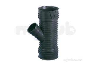 Twinwall Pipe and Fittings -  Wavin 225mm D/s Uneq Junx150mm 9tw227