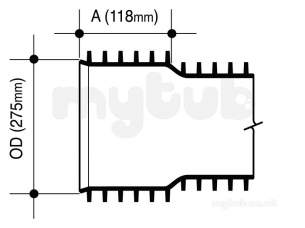 Osma Ultrarib -  9ur046 225 U/rib Pipe 6 Metre S/s