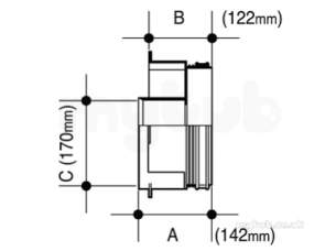 Osma Ultrarib -  9ur095 225 U/rib X 150mm S/s Reducer