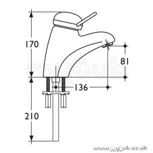 Armitage Shanks Domestic Brassware -  Armitage Shanks Halo A3272 One Tap Hole Bath Mixer Cp