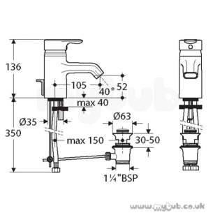 Ideal Standard Jasper Morrison Brassware -  Ideal Standard Jasper Morrison Basin Mixer Puw Chrome