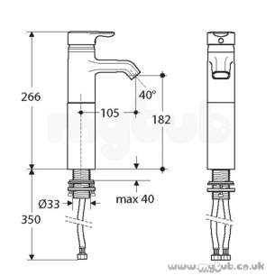 Ideal Standard Jasper Morrison Brassware -  Ideal Standard Jasper Morrison Basin Mix Hgh Vsl No Puw Cp