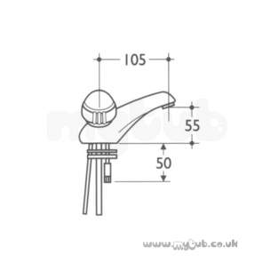 Armitage Shanks Domestic Brassware -  Armitage Shanks Millenia S7300 One Tap Hole Basin Monobloc Cp