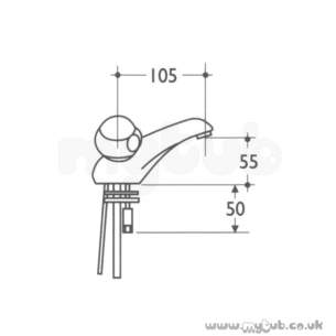 Armitage Shanks Domestic Brassware -  Armitage Shanks Millenia S7302 Q/t Basin Mono Puw Cp